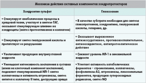 Препараты - хондропротекторы при коксартрозе